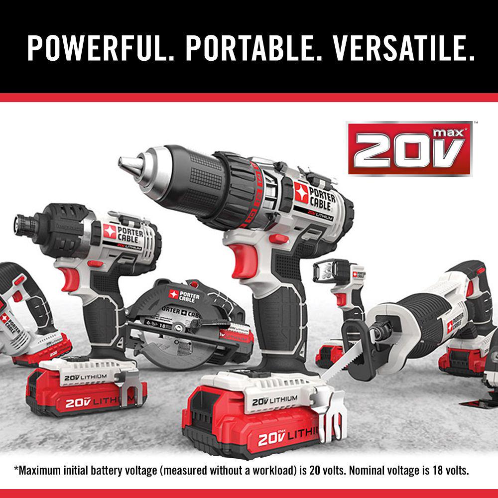 PORTER-CABLE PCCK616L4 20V Drill/Driver and Saw Combo Kit, 4 pc.