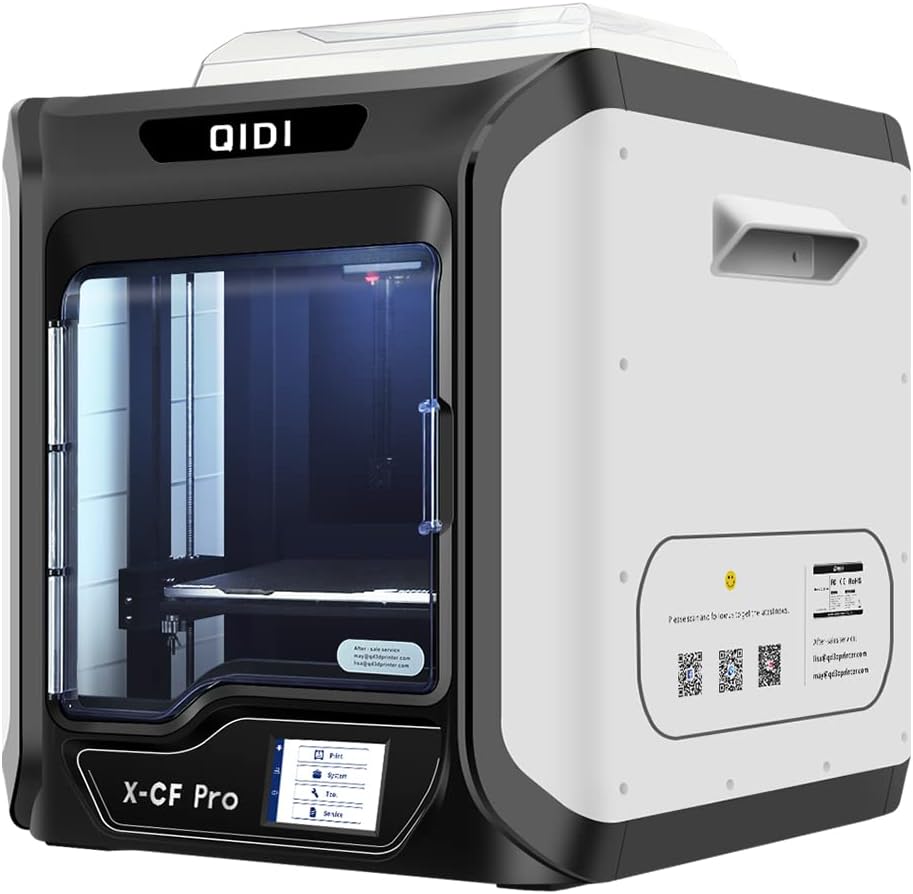 R QIDI TECHNOLOGY X-CF Pro Industrial Grade 3D Printer,Specially Developed for Printing Carbon Fiber&Nylon with QIDI Fast Slicer, Automatic Leveling,Build Volume 11.8x9.8x11.8 Inch