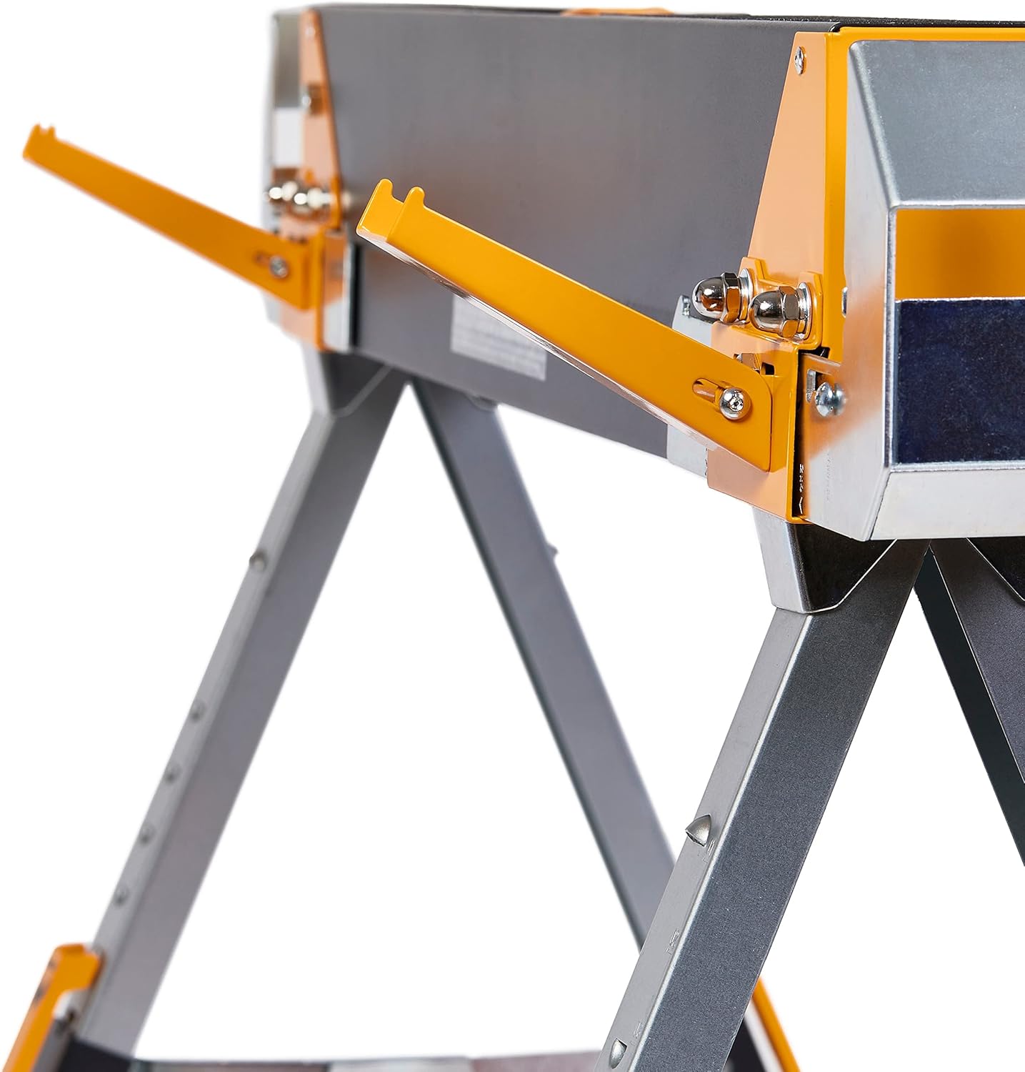 ToughBuilt - Folding Sawhorse - Sturdy, Durable, Lightweight, Heavy-Duty, 100% High Grade Steel - Adjustable up to 4x4 Size Support Arms - 1300 LB Capacity - (TB-C700) - 2 Pack