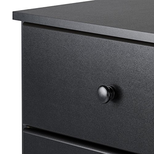 Prepac Sonoma 6 Drawer Dresser for Bedroom, Tall Chest of Drawers, Bedroom Furniture, Clothes Storage and Organizer, 19" D x 23.25" W x 52.75" H, Black