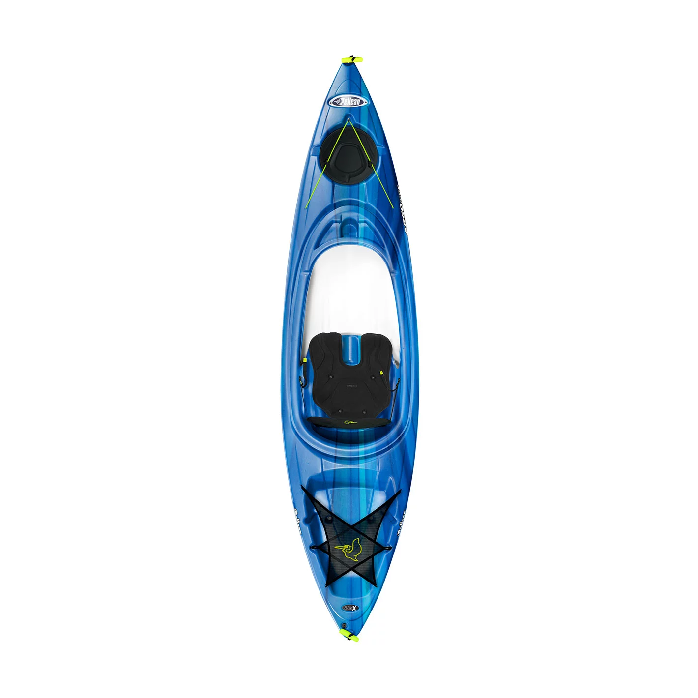 Pelican - Argo 100X - Sit-in Recreational Kayak - 10 ft - Fade Deep Blue White