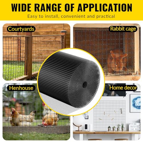Hardware Cloth 1/2 inch 48 x 100 ft Galvanized Chicken Wire Fencing 19 Gauge Heavy Duty Hot Dip Galvanized Wire Fence Roll for Chicken Poultry Coop, Animal, Fencing,Garden Protection