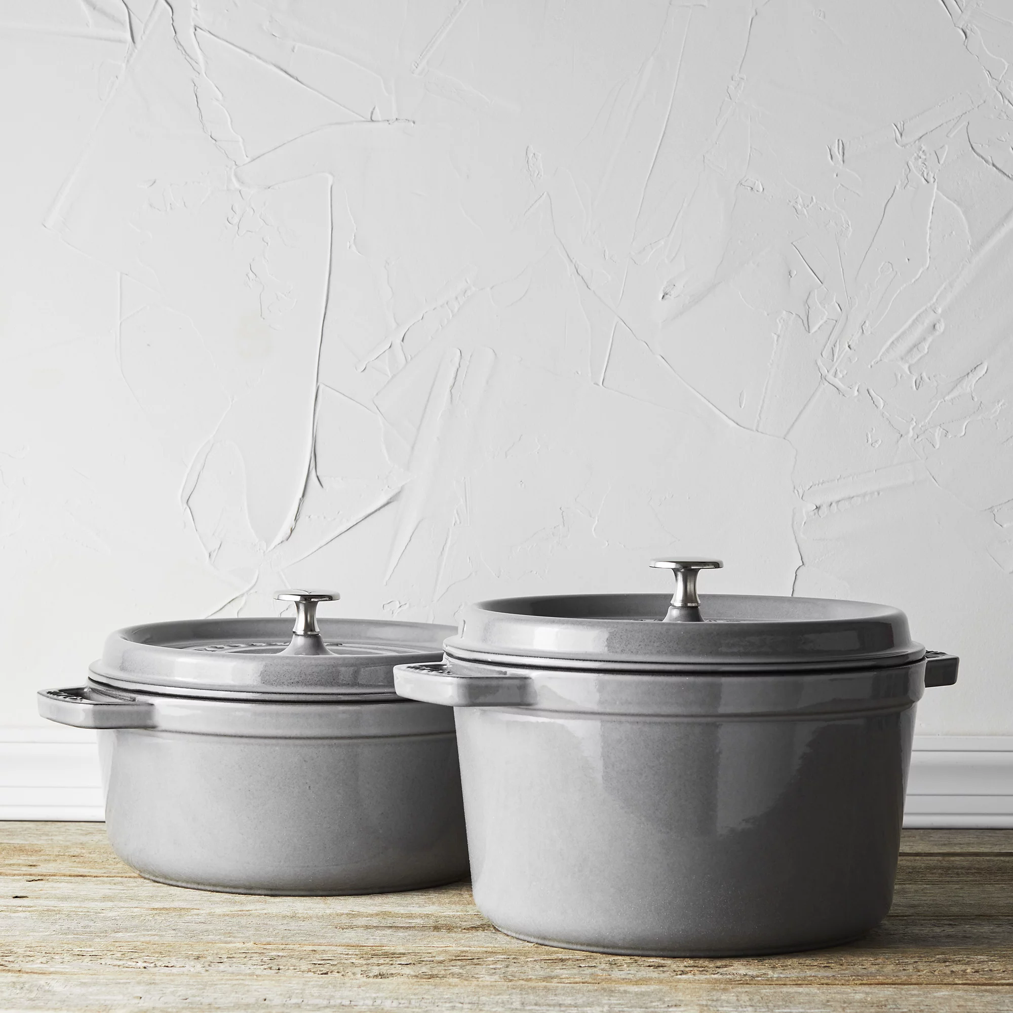 Staub Cast Iron Dutch Oven 5-qt Tall Cocotte, Made in France, Serves 5-6, Graphite