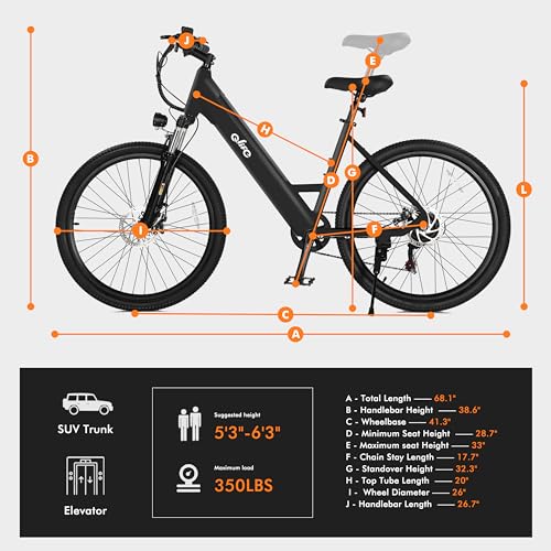 Cityone Electric Bike for Adults 26" Step-Through 22MPH Ebike with 2.1" Tire,UL2849 Certified Built-in Removable Battery,Peak 750W Motor Ebikes with 7 Speed, Commuter E Bicycle