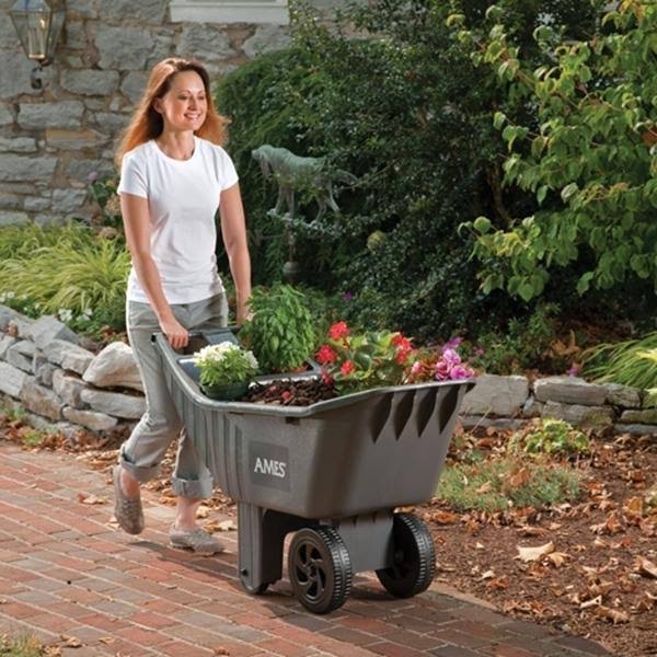 Ames 2463875 Easy Roller 4 Cu. ft. Poly Yard Cart
