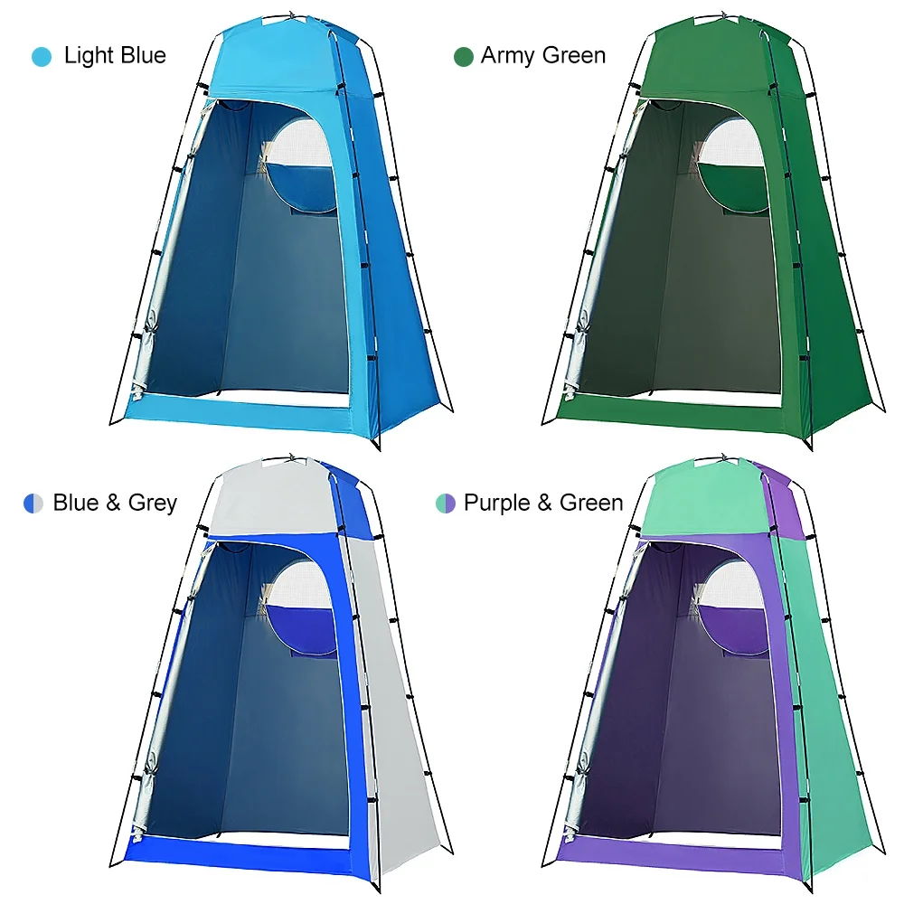 Shelter Tent Portable Outdoor Shower Toilet Changing Room Tent with Removable Bottom for Camping Beach Photography
