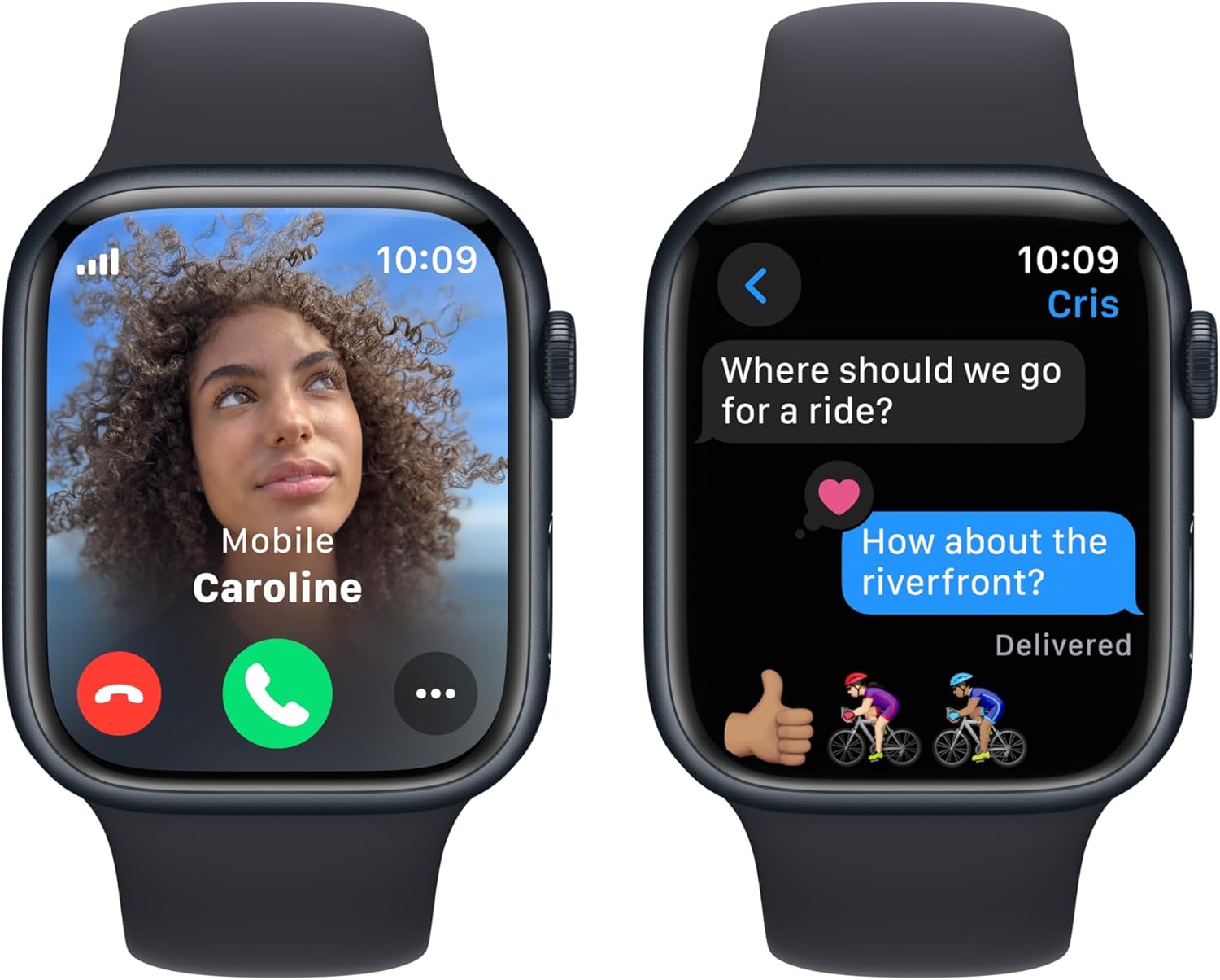 Apple Watch Series 9 [GPS + Cellular 45mm] Smartwatch with Midnight Aluminum Case with Midnight Sport Band M/L. Fitness Tracker, Blood Oxygen & ECG Apps, Always-On Retina Display