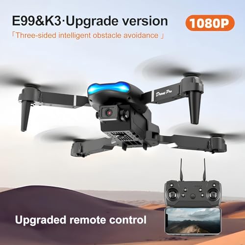 Drone with 1080P Dual HD Camera - 2024 Upgradded RC Quadcopter for Adults and Kids, WiFi FPV RC Drone for Beginners Live Video HD Wide Angle RC Aircraft, Trajectory Flight, Auto Hover, 2 Batteries ,Carrying Case.