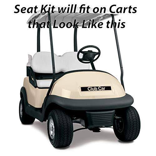 Gusto Club Car Precedent Golf Cart Flip Folding Rear Back Seat Kit - Buff