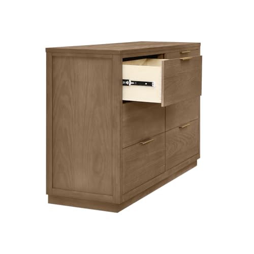 Delta Children Forever 6 Drawer Dresser - Naturals Collection, Teak Brown