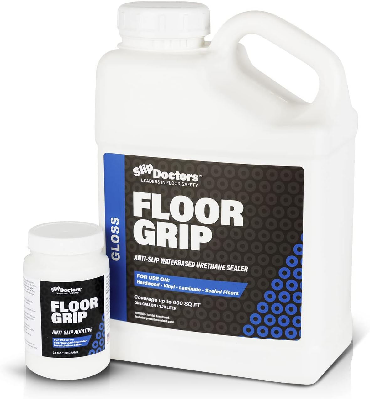 Non Slip Coating - Floor Grip by SlipDoctors (Matte) | Clear, Roll-On, High-Traction Non-Slip Sealer. Barefoot & Paw Friendly, Easy Application.