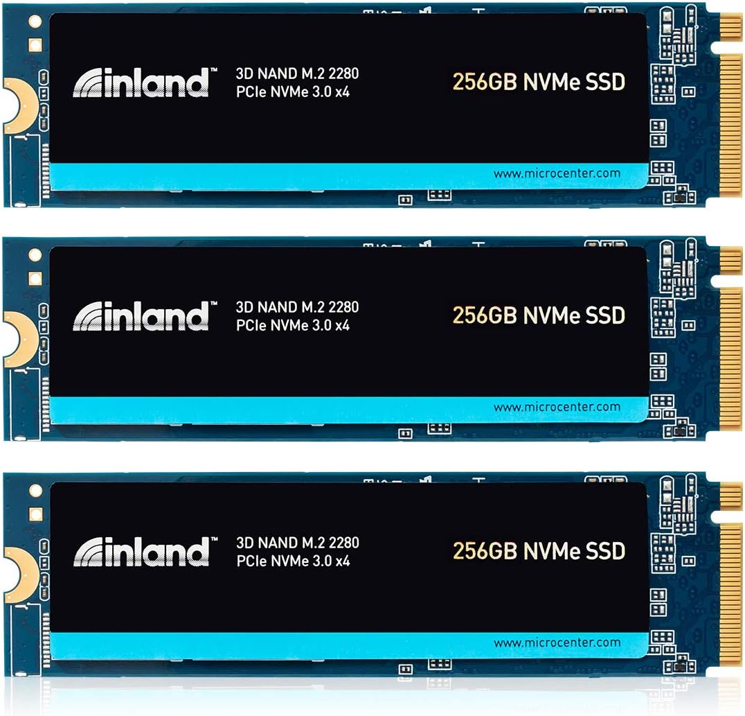 Inland Premium 512GB SSD M.2 2280 PCIe NVMe 3.0 x4 3D NAND Internal Solid State Drive, High Speed Read/Write Speed up to 3100MB/s and 1900MB/s, NVMe 1.3 & PCIe 3.1 Compatible, 780 TBW Pack of 2