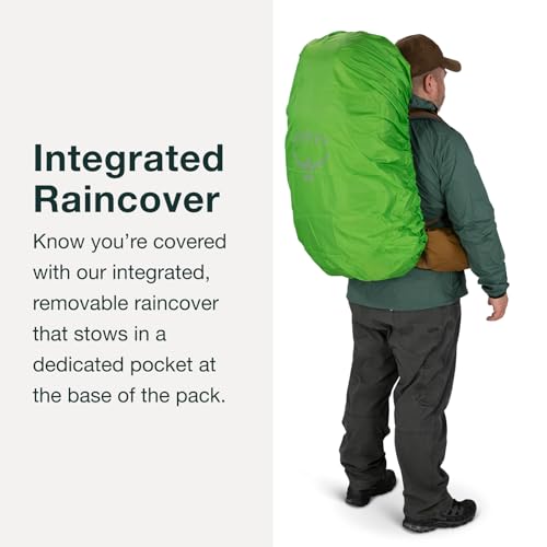 Osprey Rook 50L Men's Backpacking Backpack, Astology Blue/Blue Flame