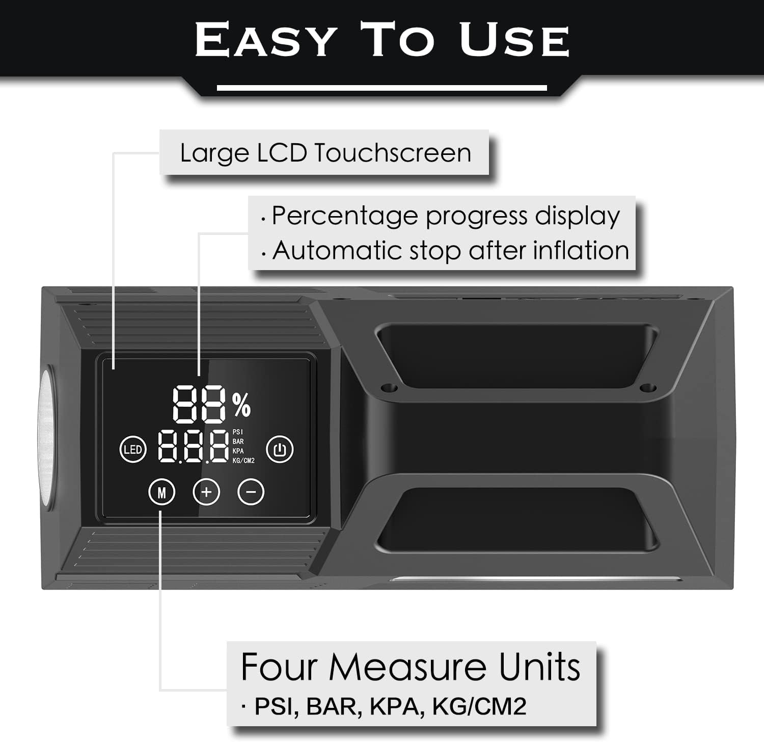 Salimur Tire Inflator 12V DC / 110V AC Portable Air Compressor with Digital Pressure Gauge, Electric AC/DC Auto Tire Pump for Car Tires and Other Inflatables at Home