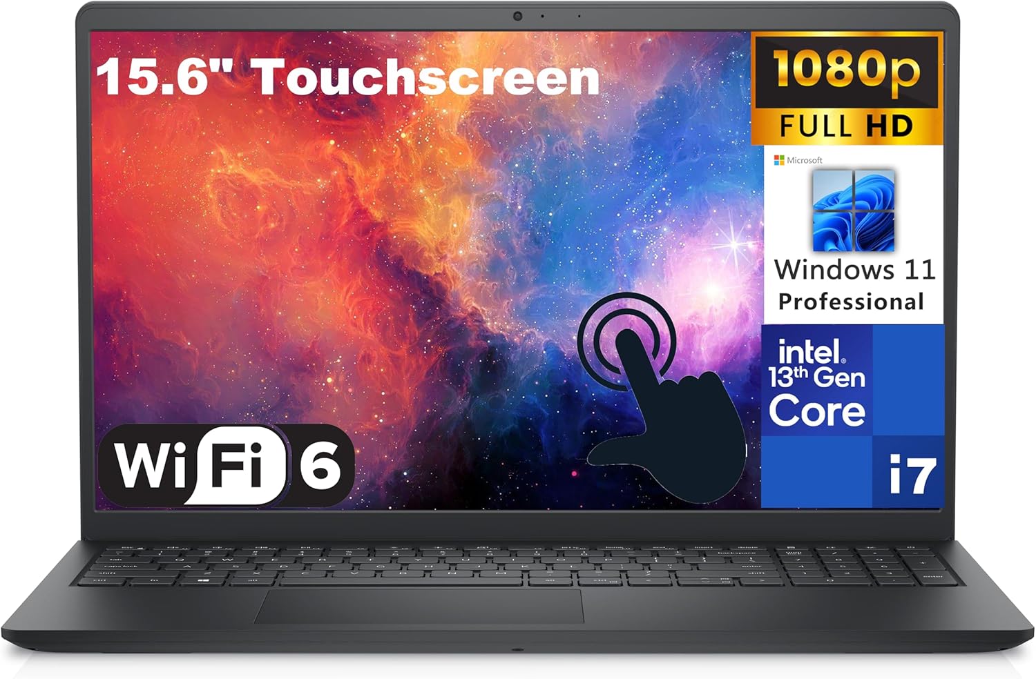 Dell Inspiron 15 3530 15.6" Touchscreen FHD Laptop Computer, 13th Gen Intel 10-Core i7-1355U up to 5.0GHz, 64GB DDR4 RAM, 4TB PCIe SSD, WiFi 6, Bluetooth, Carbon Black, Windows 11 Home