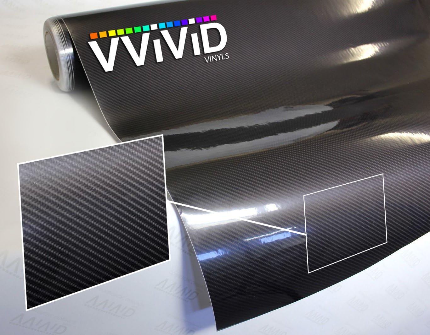 VViViD High Gloss Black Carbon Fiber Tek R 3-Layer 3D Realistic True Carbon Fiber Look Cast Vinyl Wrap (5ft x 5ft)