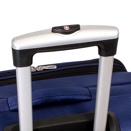SwissGear Sion Softside Expandable Luggage, Black, Checked-Large 29-Inch