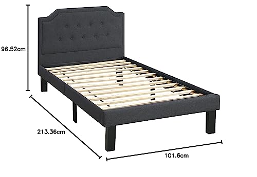 Poundex Bed, twin, Brown