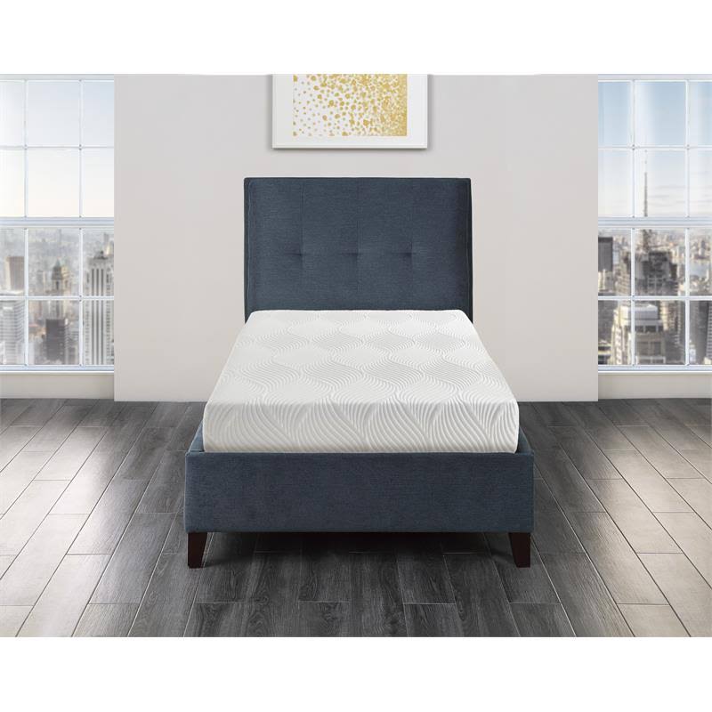 Bedding 10x22 Twin Gel-Infused Memory Foam Mattress by Homelegance