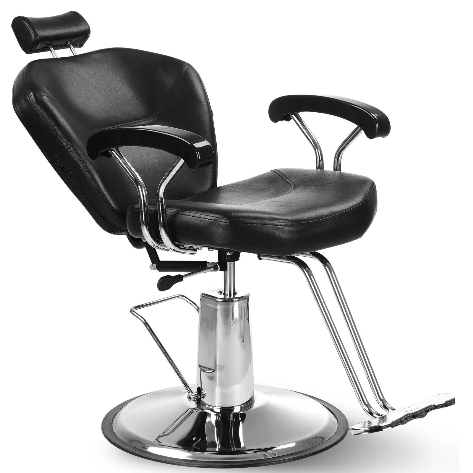 Artist hand Black All Purpose Hydraulic Barber Chair Reclining Hair Stylist Salon Equipment for Barbershop