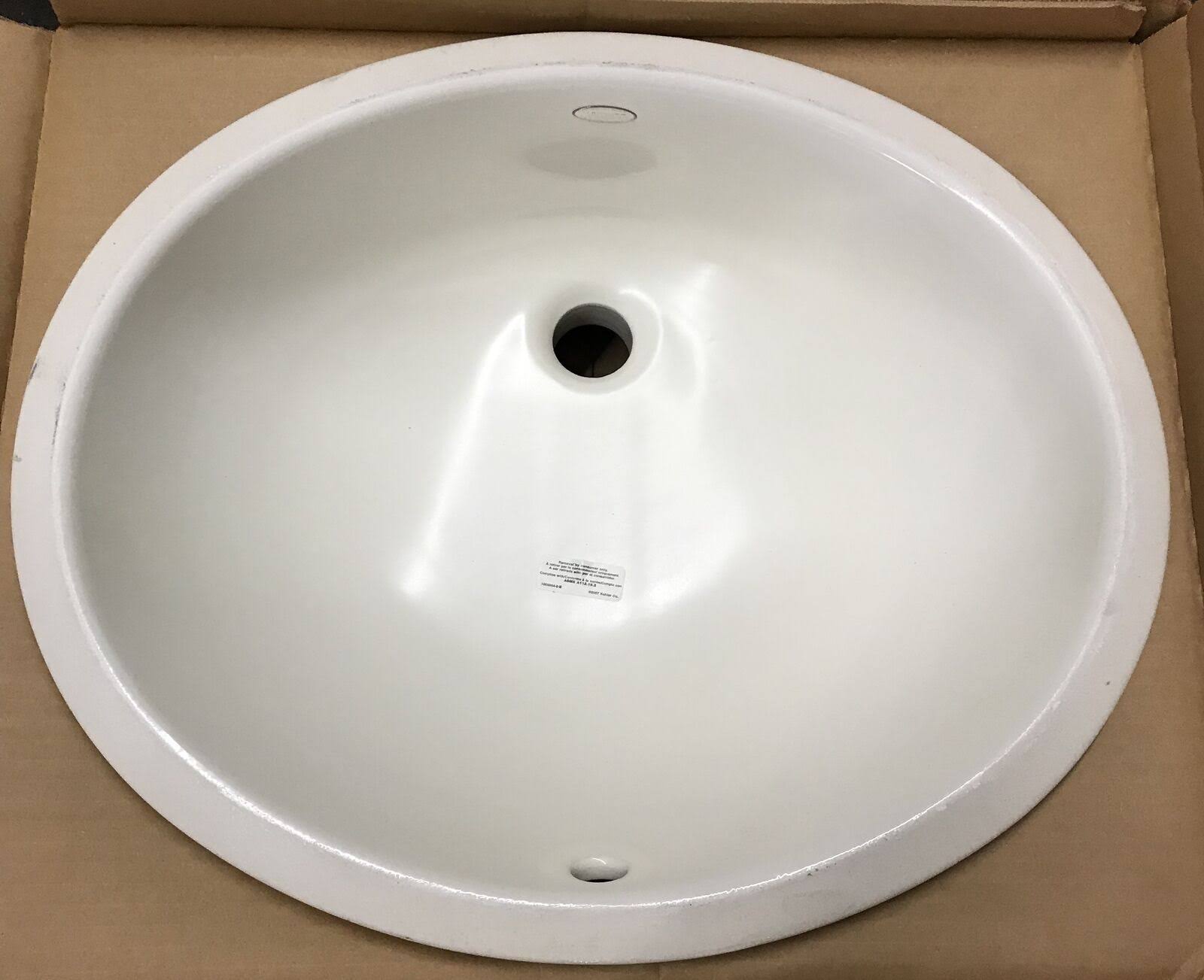 Kohler K-2210-S1 Caxton Undercounter Bathroom Sink Sink 17-Inch, Biscuit Satin
