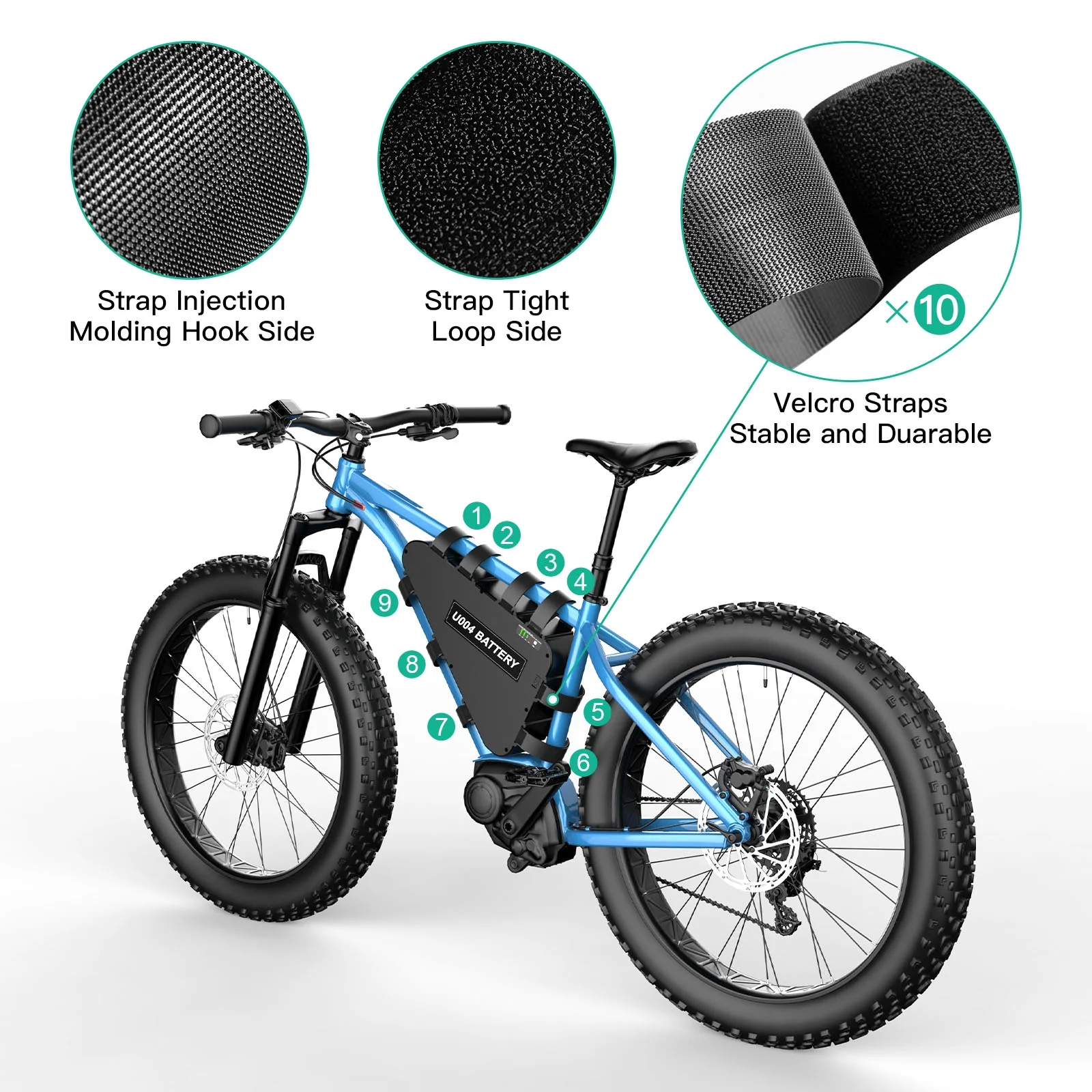 BVSLTUK 52 Volt Ebike Battery 20AH Lithium Battery Pack for  200W-2000W Bafang Aw Ancheer Voilamart and Other Motors Triangle Electric Bike Battery(with charger).