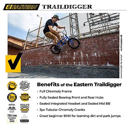 Eastern Bikes Eastern BMX Bikes - Traildigger Model 20 Inch Bike. Lightweight Freestyle Bike Designed by Professional BMX Riders at