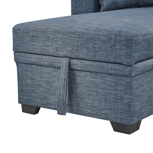 Oversized U-Shaped Sectional Sofa Couch Plush Corduroy Upholstered Modular Deep Seat Sofa&Couch Sectional W/Right Facing Chaise Lounge and 7 Toss Pillows for Home Apartment Living Room Furniture Sets