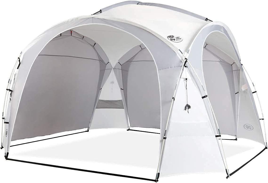 UNP Easy Beach Tent 12 X 12ft Pop Up Canopy UPF50+ Tent with Side Wall, Ground Pegs, and Stability Poles, Sun Shelter Rainproof, Waterproof for Camping Trips, Backyard Fun, Party Or Picnics(Blue)