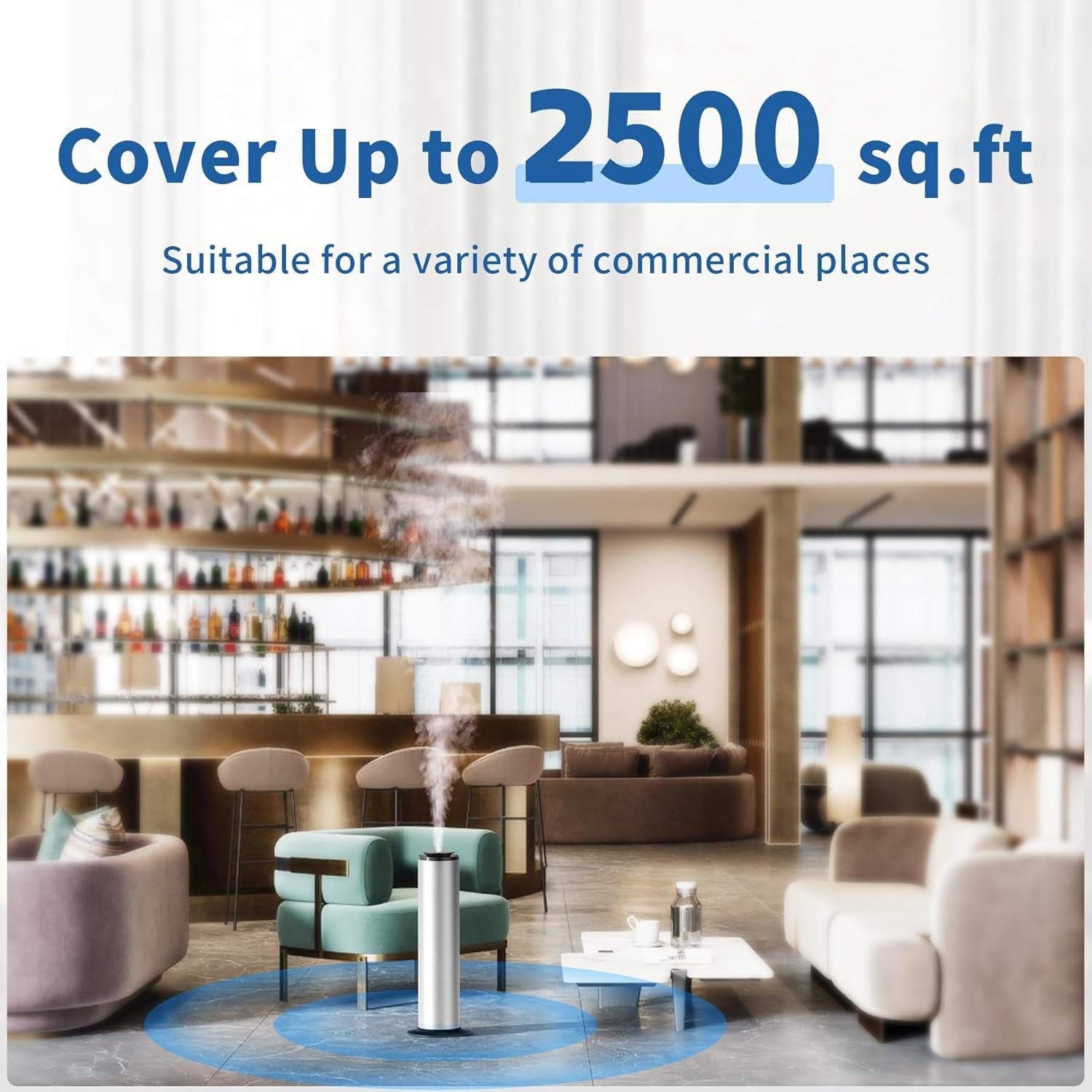 2500 sq. ft Scent Air Machine for Home, 600ml Scent Diffusers for Home, Waterless Diffuser Essential Oil Diffuser for Large Room Hotel Scent Diffuser Cold Air Nebulizer Office