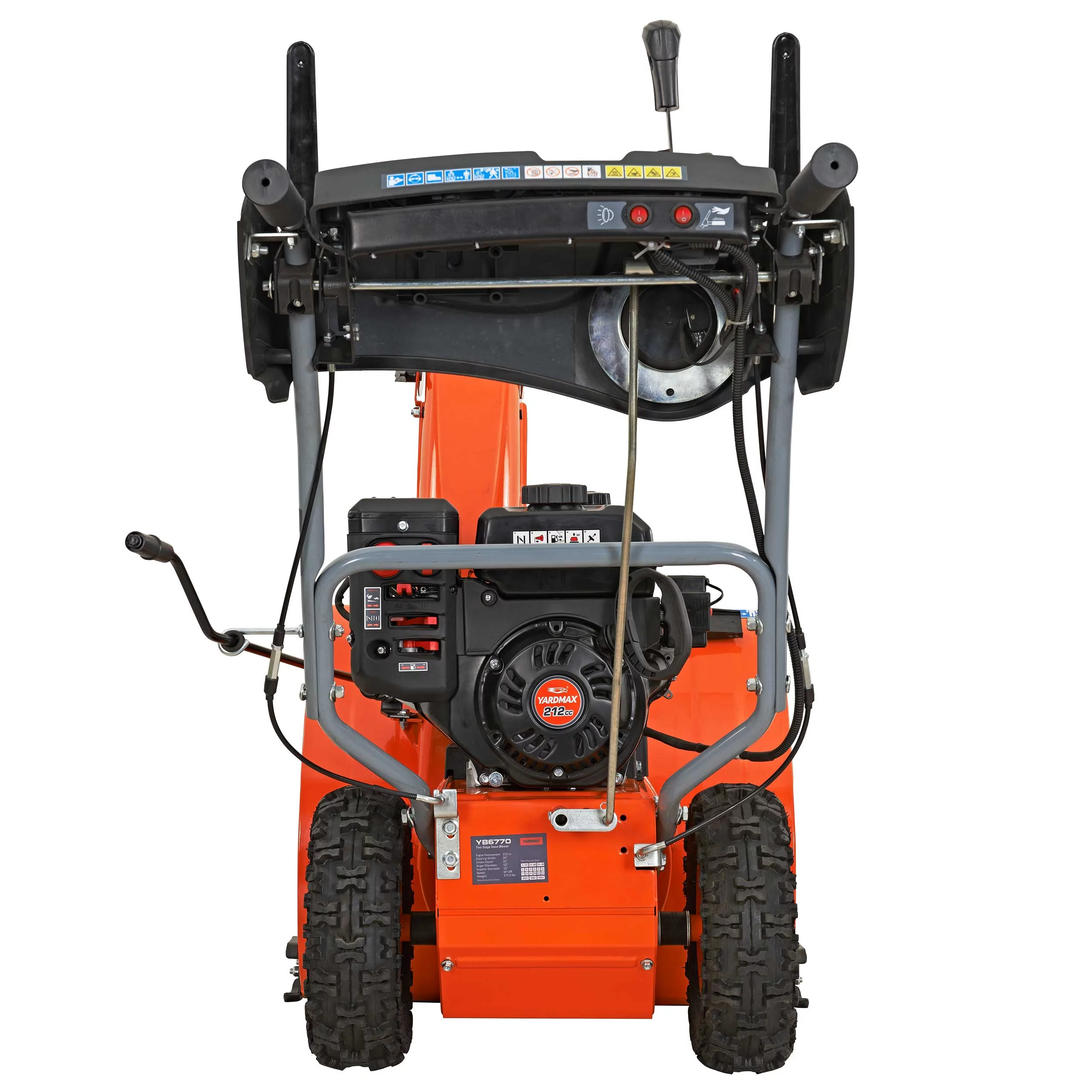 26 in. 212 cc Two-stage Self-propelled Gas Snow Blower with Push-button Electric Start and Headlight
