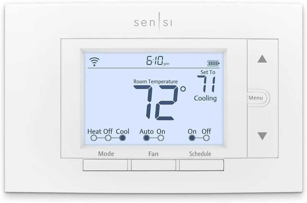 Emerson Sensi Wi-Fi Smart Thermostat for Smart Home, DIY, Works With Alexa, Energy Star Certified, ST55 Pack of 2