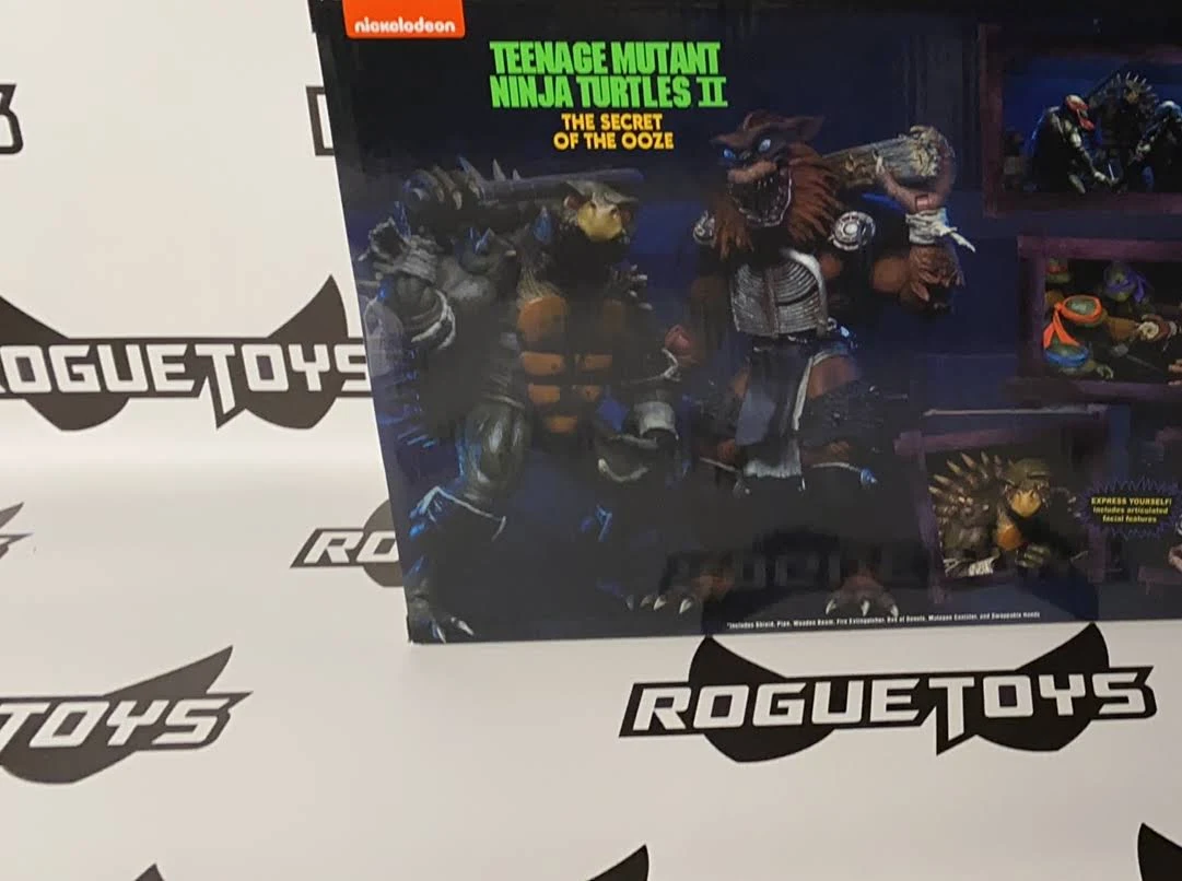NECA TMNT Secret of The Ooze Teenage Mutant Ninja Tirtles 2 tokka and Rahzar 2-Pack