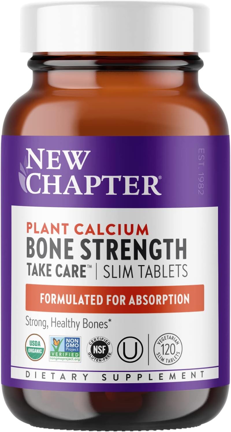 New Chapter Calcium Supplement– Bone Strength Organic Plant Calcium with Vitamin K2 + D3 + Magnesium, Vegetarian, Gluten Free - 180 count (2 month supply) Pack of 2