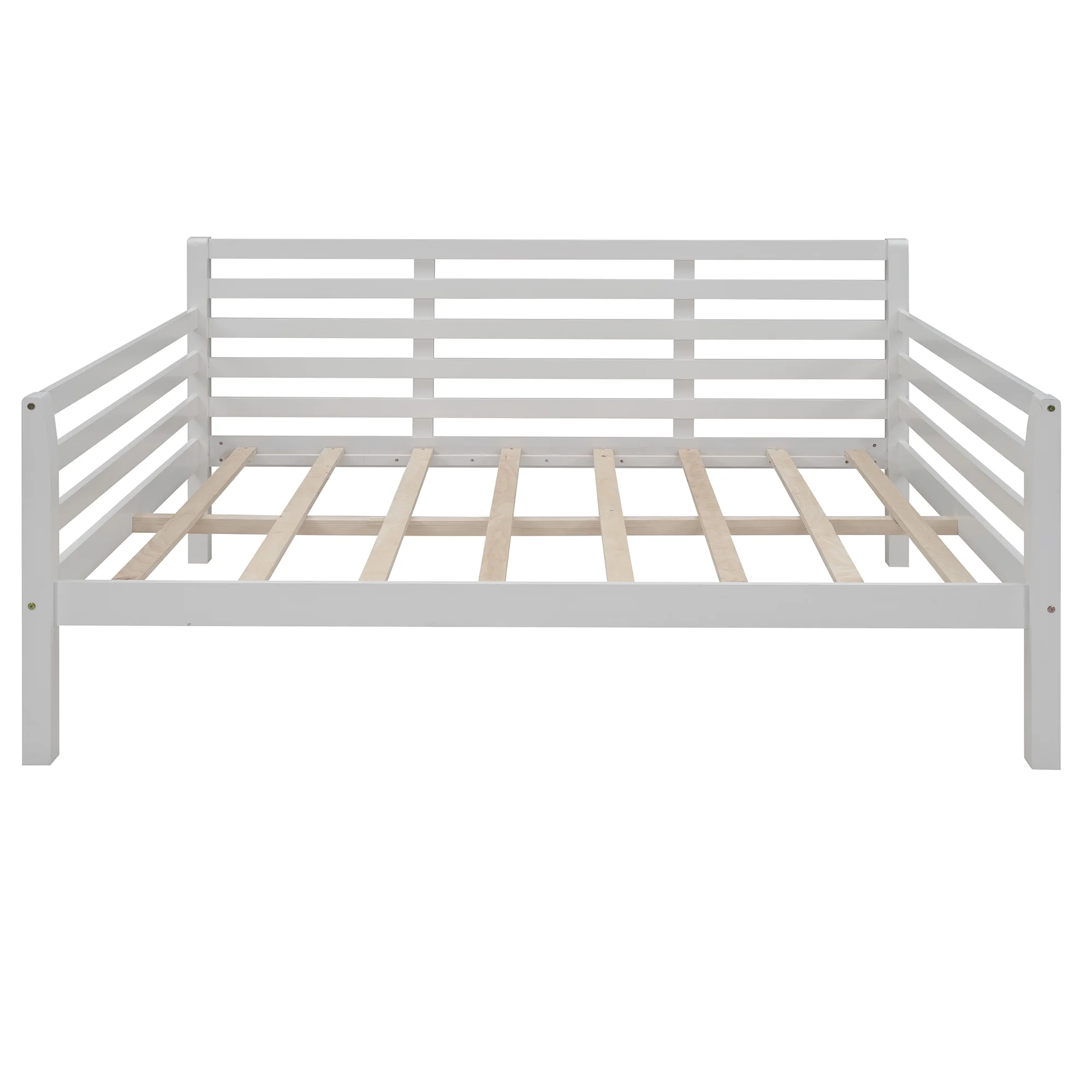 Dawn Whisper Wooden Full Size Daybed with Clean Lines, White