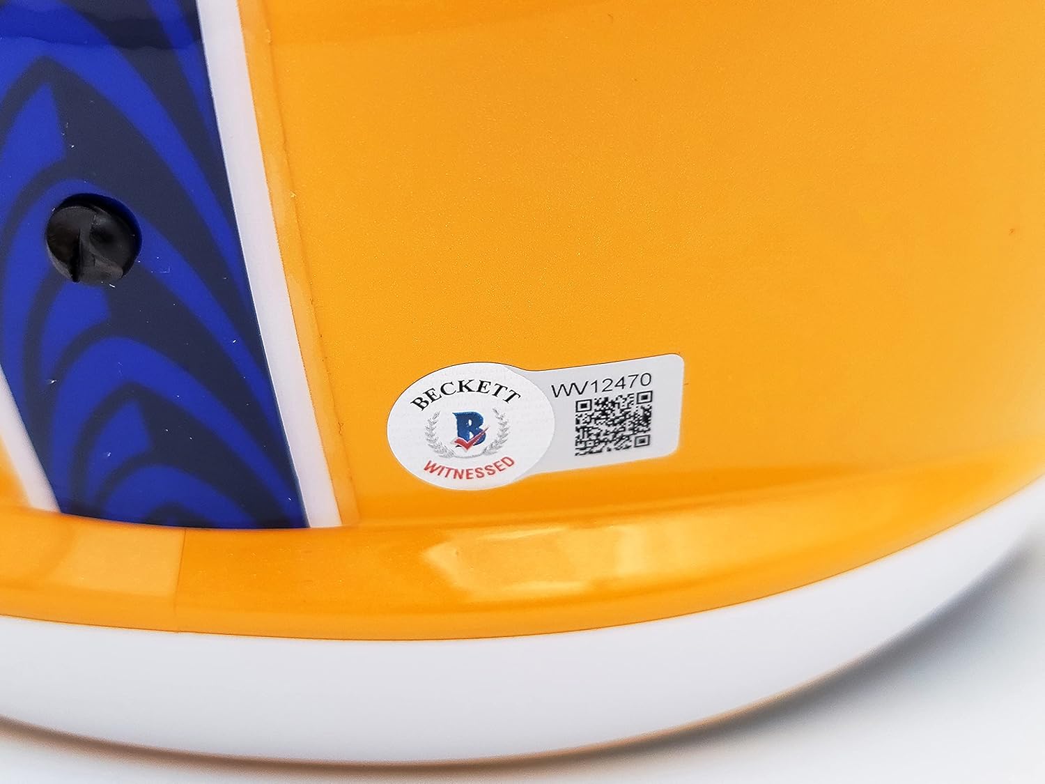 Kenny Pickett Autographed Pitt Gold Full Size Speed Helmet Beckett BAS QR