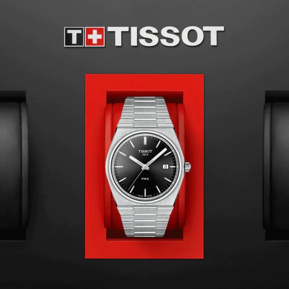 Tissot mens PRX 316L stainless steel case Dress Watch Grey T1374101105100
