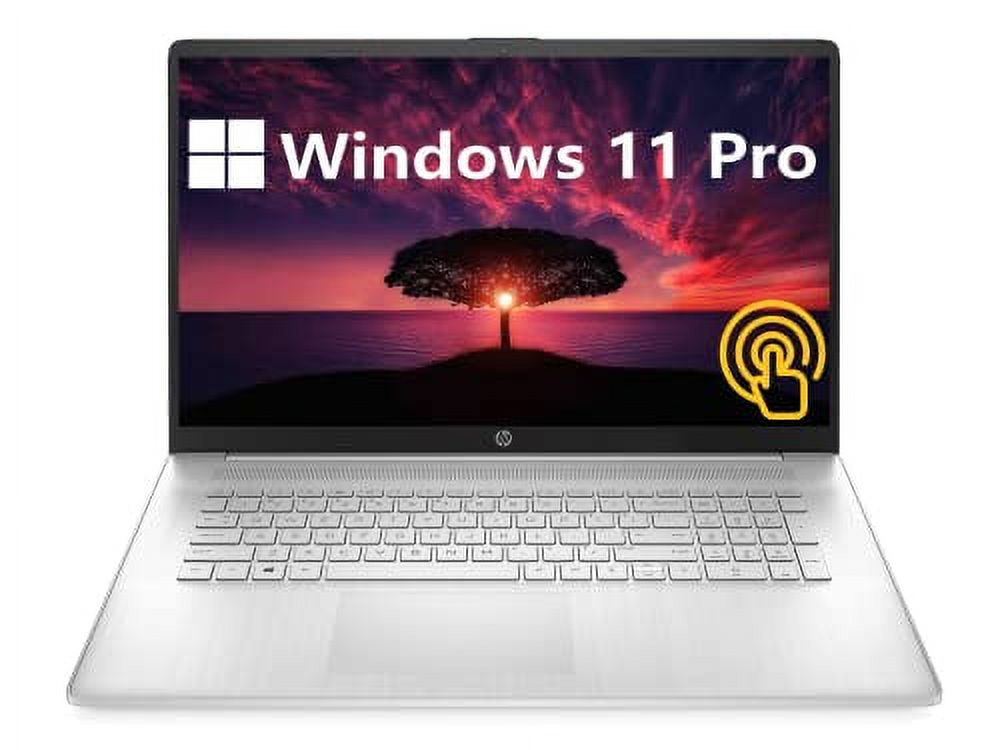HP 17.3" HD Touchscreen Business Laptop, AMD Ryzen 5-5500U, Windows 11 Pro, 16GB RAM, 512GB SSD+1TB HDD, Numeric Keypad, HDMI, Wi-Fi, Bluetooth, Webcam, 32GB Durlyfish USB Card