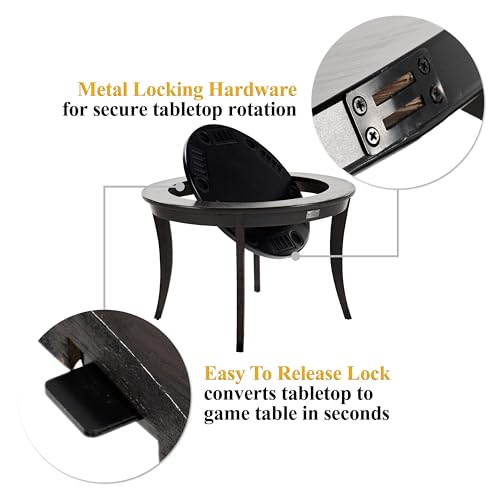 Barrington Poker Multiple Styles Folding Poker Table & Poker Table Top/Dining Table Collection, Durable Padded Rail Tables with Felt Playing Surface, Perfect for Texas Holdem Games