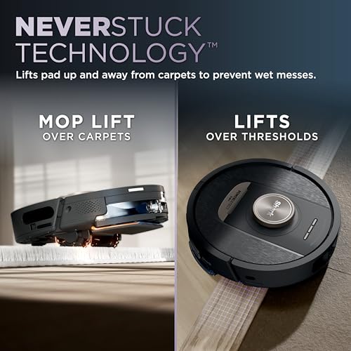 Shark Robot Vacuum & Mop Combo, PowerDetect NeverTouch Pro, Self-Emptying, Self-Refill with Self-Clean Pad Wash & Dry, 60-Day Debris Capacity, 30-Day Refill Tank, 5 PowerDetect Technologies, AV2800ZE