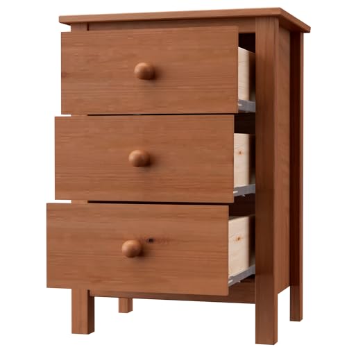 Nightstand Tall 3 Drawer Solid Wood Unfinished - Maximize space elegantly with This timeless tall bedroom side table