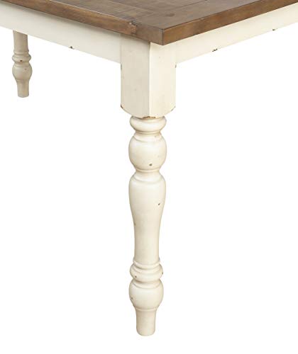Roundhill Furniture Prato 5-Piece Dining Table Set with Cross Back Chairs, Blue and Brown