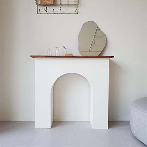 Electric Fireplace Stove Mantel Modern Art Minimalist Electric Fireplace Stove Mantel Surround Wall Sideboard Entryway Cabinet Wall Decorative Cabinet Living Room - Walnut Top Fireplace Trim Surround