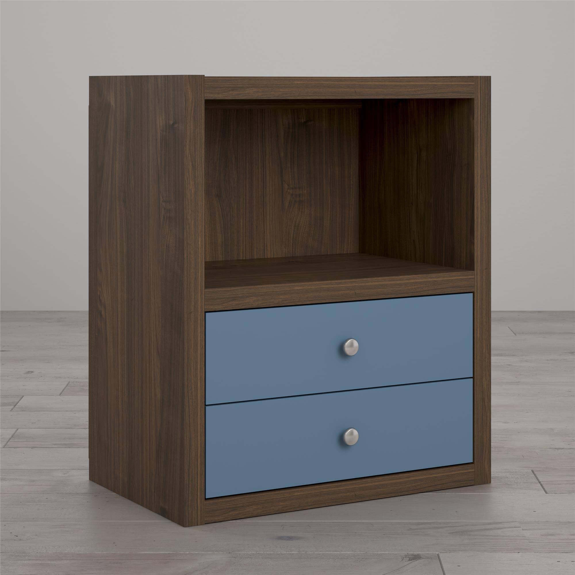 Little Seeds Sierra Ridge Terra Modular Bookcase with Drawers (Blue/Walnut)