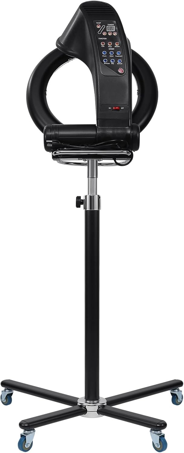 Professional Salon Standing Hair Dryer Orbiting Hair Dryer, 110V 950W Timer Adjustable Temperature Height 134-173cm, Color Treatment Hair Processor Perm Semicolor Styling Machine
