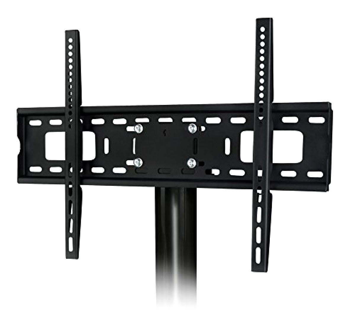 Mount-It! Floor TV Stand with Mount and Glass Shelves - TV Mount Entertainment Center, Fit