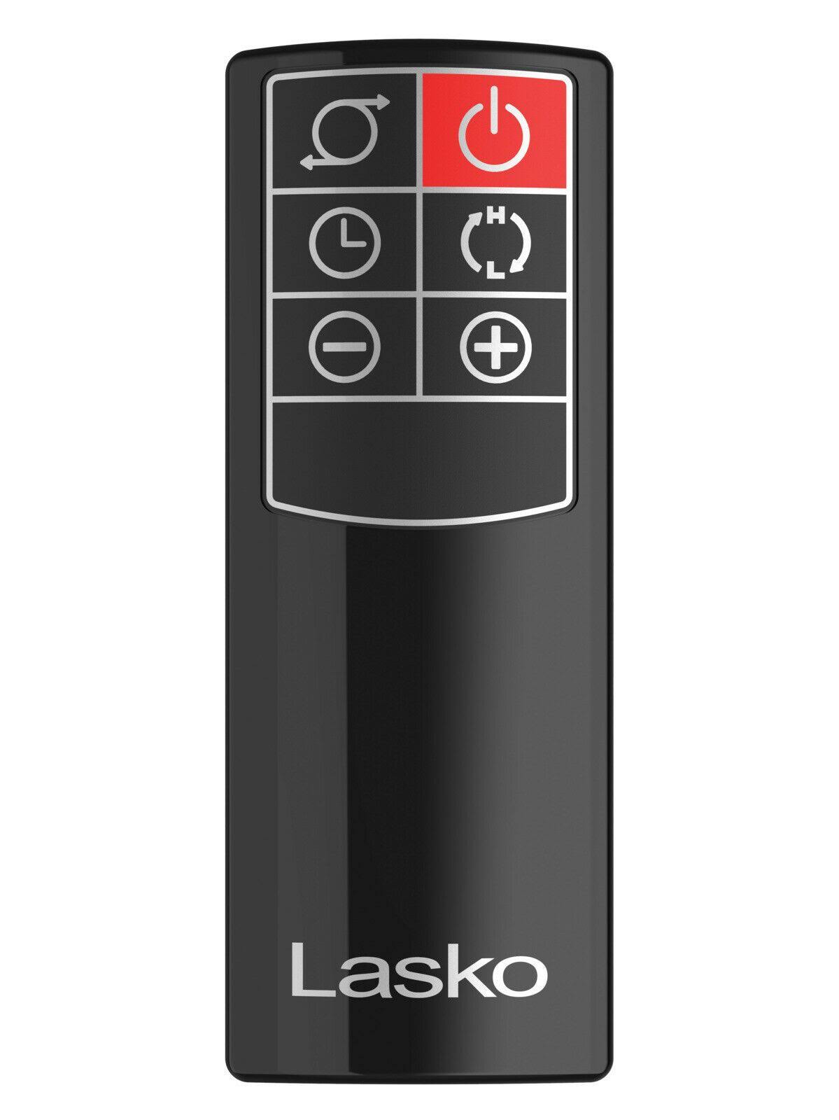 Lasko 1500W Ceramic Tower Space Heater with Remote, Black ct22835