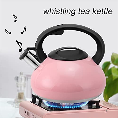 Whistling Tea Kettle for Stovetop, Stainless Steel Tea Pot with Boils Faster Bottom Whistle Kettles,Gas Stove Top Modern Teapot Pot