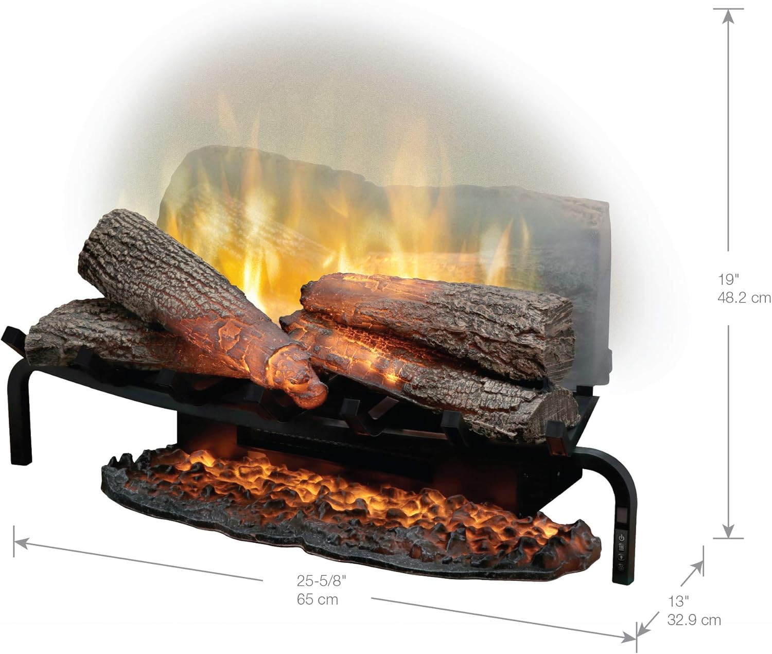 DIMPLEX Revillusion 25" Plug-In In Electric Fireplace Log Set Model: RLG25), 120V, 1500W, 12.5 Amps Black