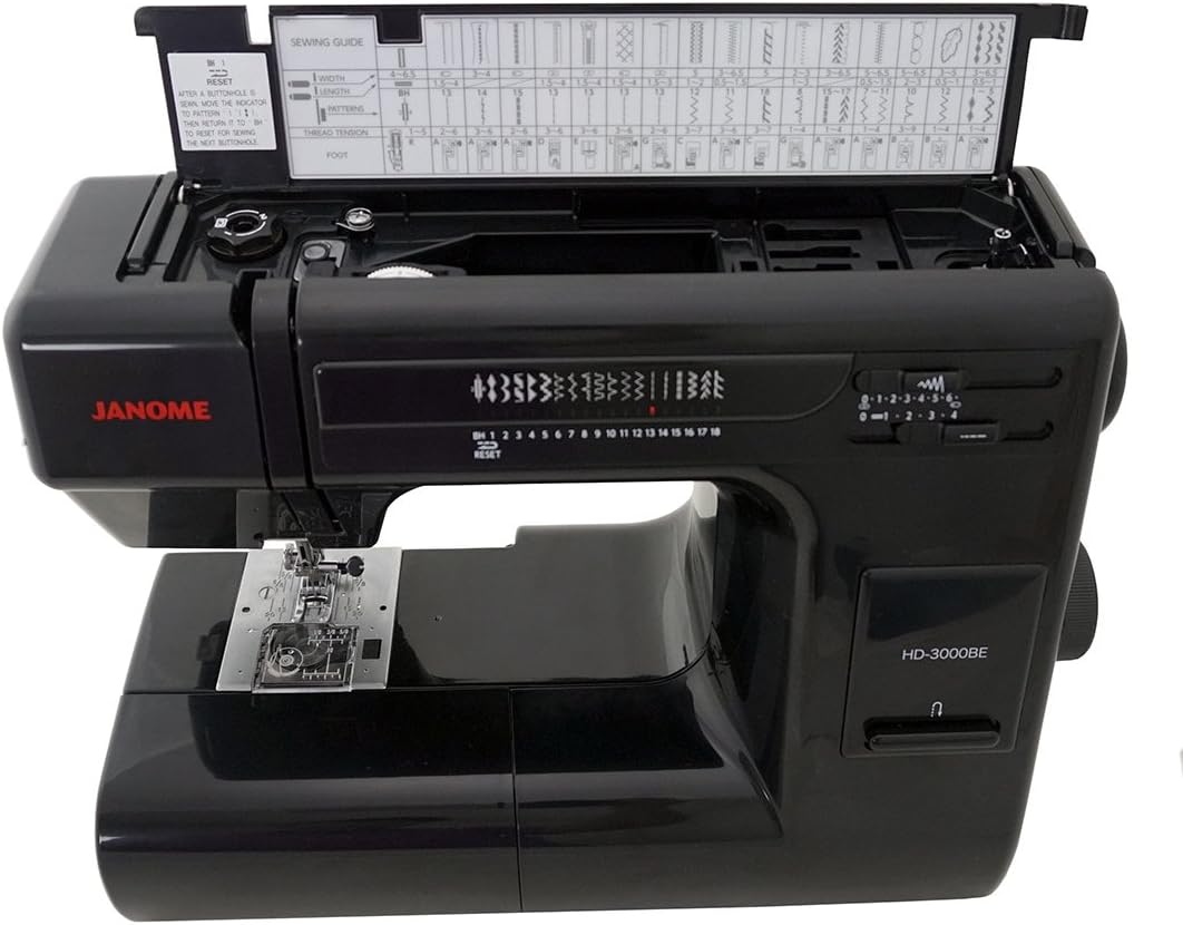 Janome Heavy Duty HD-3000 Black Edition Sewing Machine with Bonus 6 Piece Quilting Kit